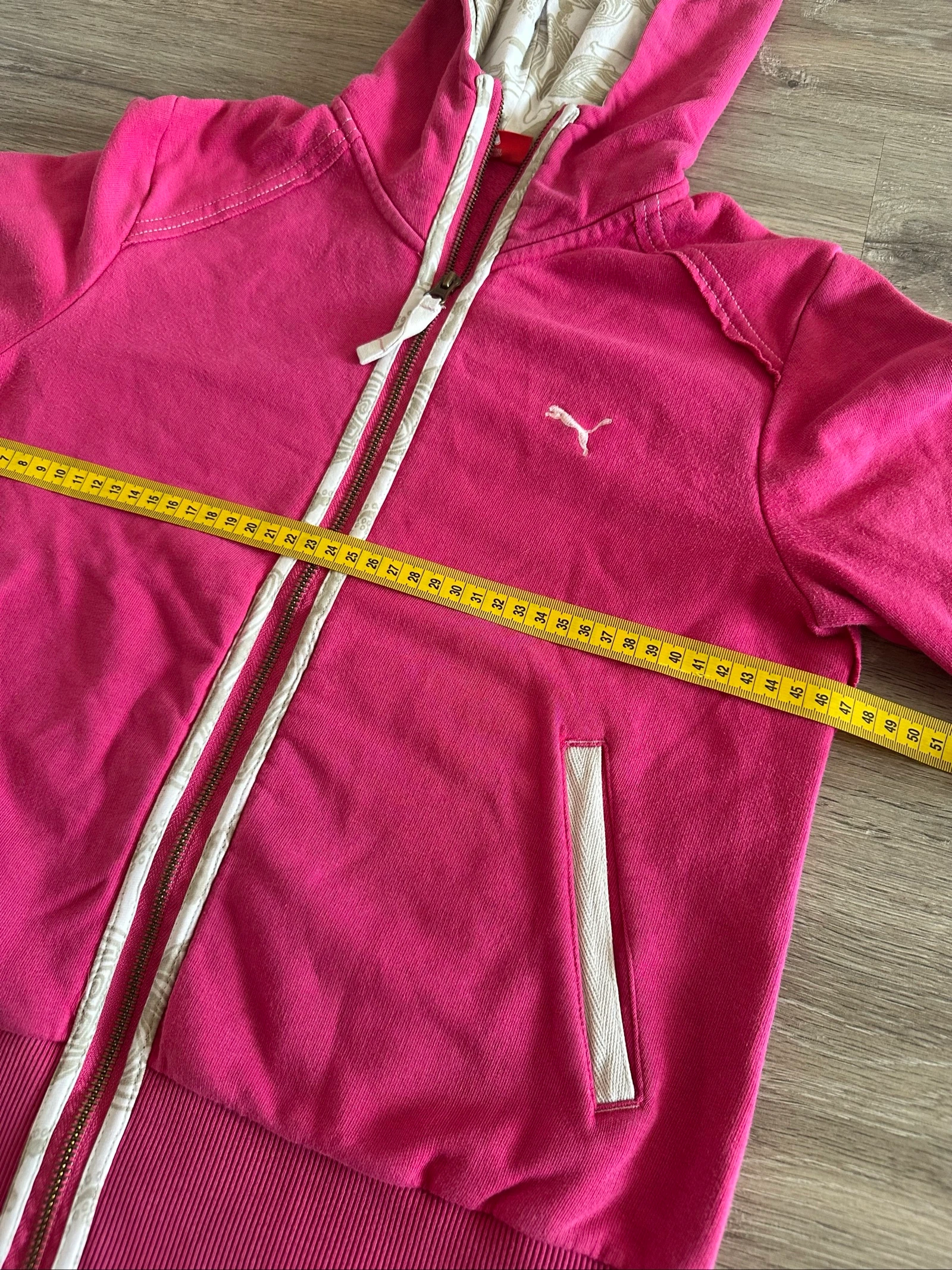 Sweat à capuche et fermeture éclair Puma Rose fuchsia pour femme Taille S | Y2K – photo 9
